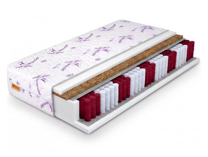 Vzmetnica z žepkastimi vzmetmi s kokosom Dax 90x200x24 cm - prevleka Lavender
