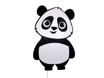 Lesena LED otroška svetilka Panda