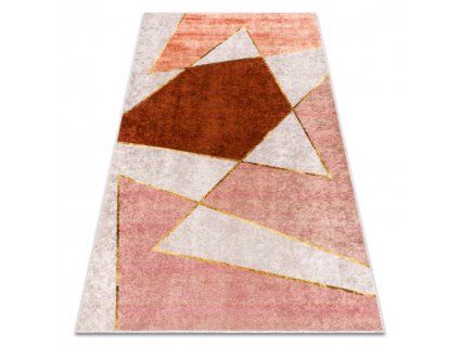 Sivo-roza geometrijska preproga Miro