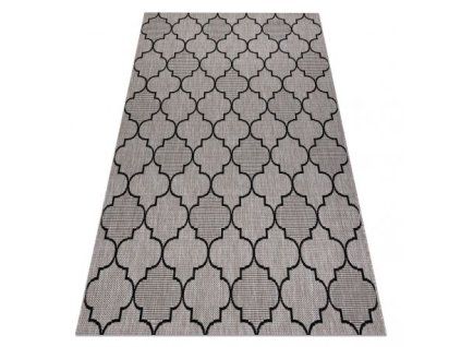 Sivo-črna preproga Sizal Floorlux