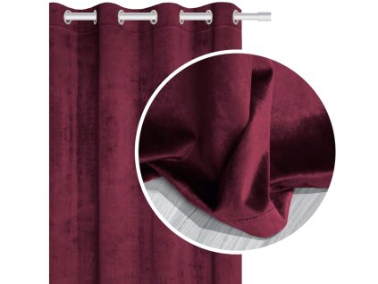 Velurjeva zavesa Velvet bordo 140x250