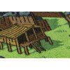 Sivo-zeleni protizdrsni tepih Dino World